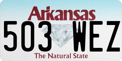 AR license plate 503WEZ