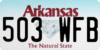 AR license plate 503WFB