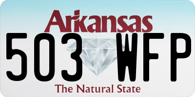 AR license plate 503WFP