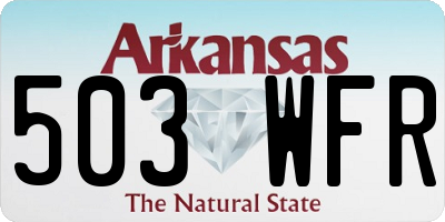 AR license plate 503WFR