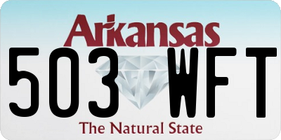 AR license plate 503WFT