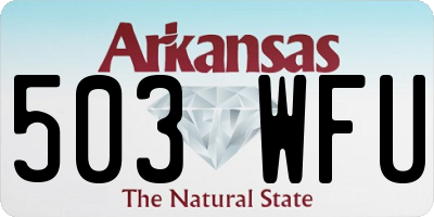 AR license plate 503WFU