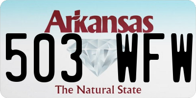 AR license plate 503WFW