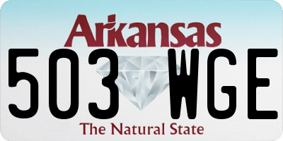 AR license plate 503WGE