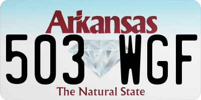 AR license plate 503WGF