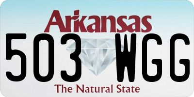 AR license plate 503WGG