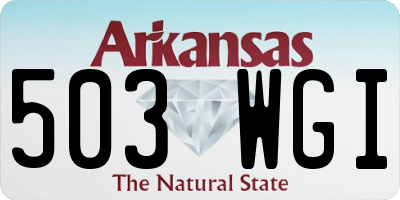 AR license plate 503WGI