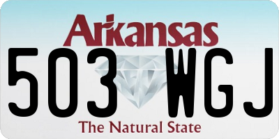 AR license plate 503WGJ