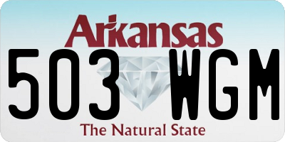 AR license plate 503WGM