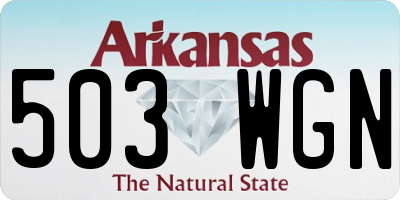 AR license plate 503WGN