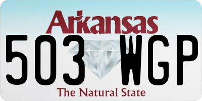 AR license plate 503WGP