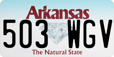 AR license plate 503WGV