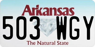 AR license plate 503WGY
