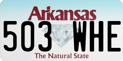 AR license plate 503WHE
