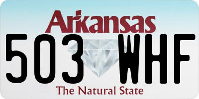 AR license plate 503WHF