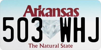 AR license plate 503WHJ