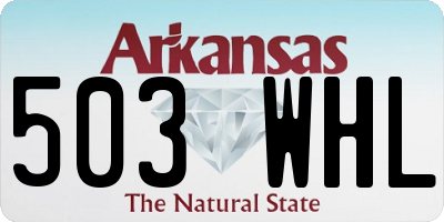 AR license plate 503WHL