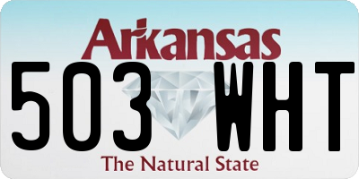 AR license plate 503WHT