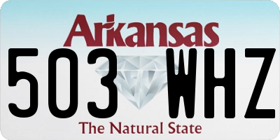 AR license plate 503WHZ