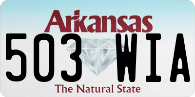 AR license plate 503WIA