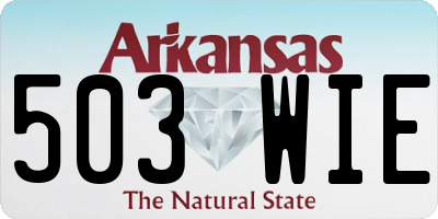 AR license plate 503WIE