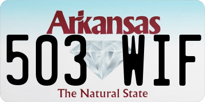 AR license plate 503WIF