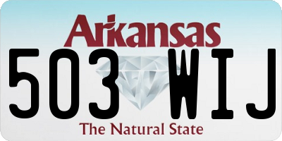 AR license plate 503WIJ