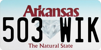 AR license plate 503WIK