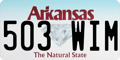 AR license plate 503WIM