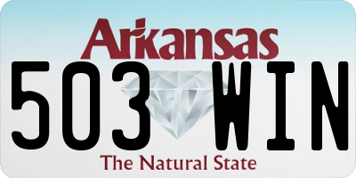 AR license plate 503WIN
