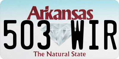 AR license plate 503WIR
