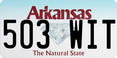 AR license plate 503WIT