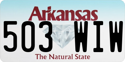 AR license plate 503WIW