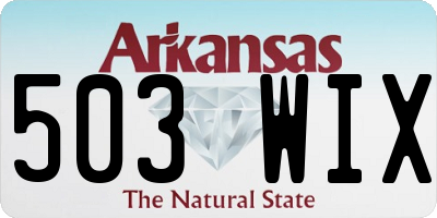 AR license plate 503WIX