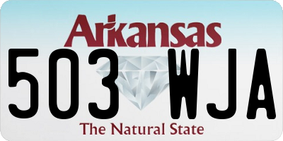 AR license plate 503WJA