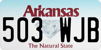 AR license plate 503WJB