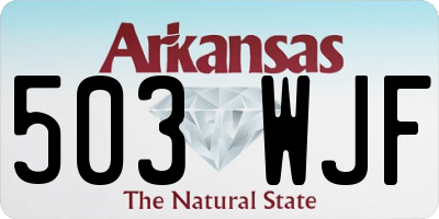 AR license plate 503WJF