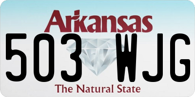 AR license plate 503WJG