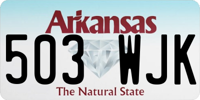 AR license plate 503WJK