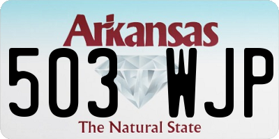 AR license plate 503WJP