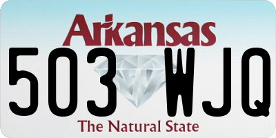 AR license plate 503WJQ