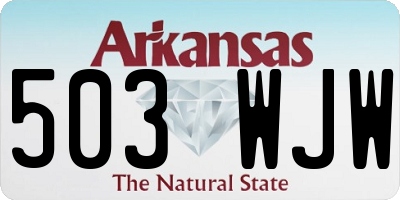 AR license plate 503WJW