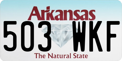AR license plate 503WKF