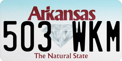AR license plate 503WKM