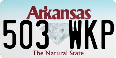 AR license plate 503WKP