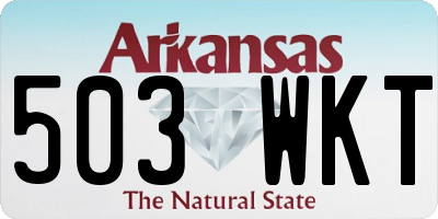 AR license plate 503WKT