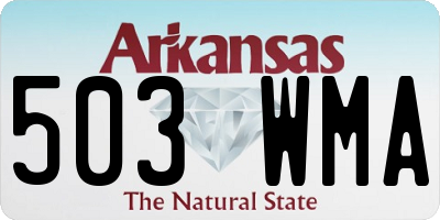 AR license plate 503WMA