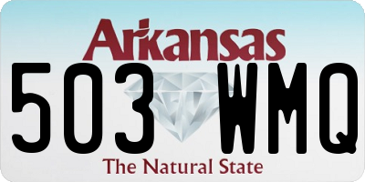 AR license plate 503WMQ