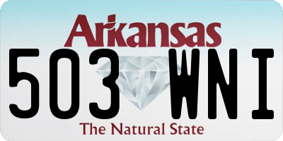 AR license plate 503WNI