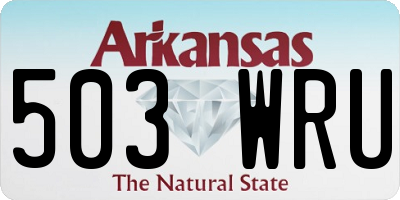 AR license plate 503WRU